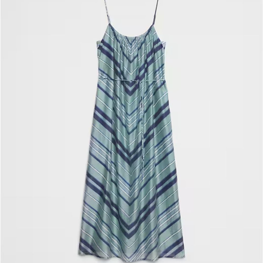 Banana Republic Blue and White Maxi Dress - NWT